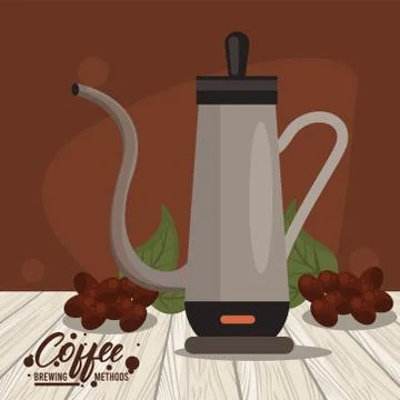Percolator coffee brewing method icon Stock Illustration