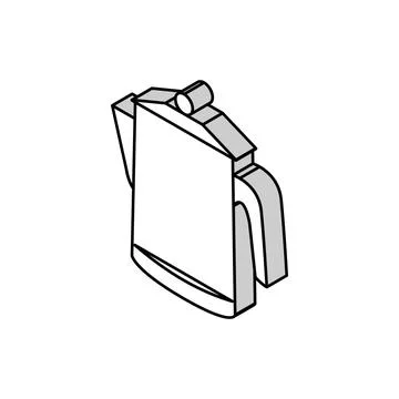 Percolator coffee make equipment isometric icon vector illustration Stock Illustration