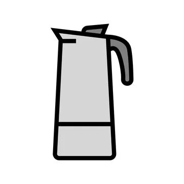 Percolator pot coffee color icon vector illustration Stock Illustration