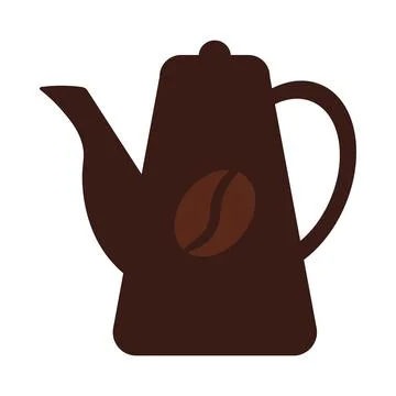 Percolator pot for making coffee in solid cartoon style Stock Illustration