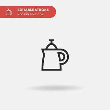 Percolator Simple vector icon. Illustration symbol design template for web mo Stock Illustration