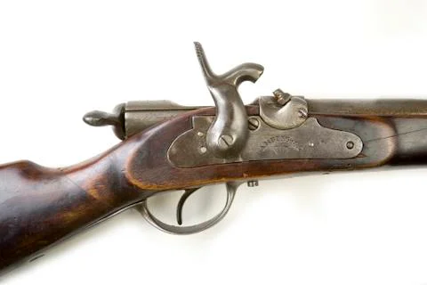 Percussion cap muzzle loader used in the 19. th century Stock Photos