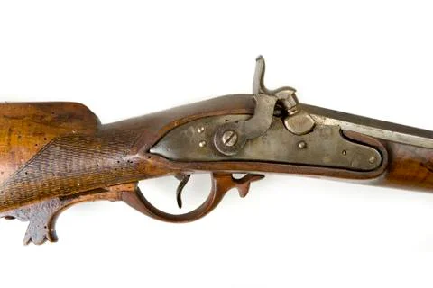 Percussion cap muzzle loader used in the 19. th century 18mm Stock Photos