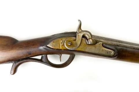 Percussion cap muzzle loader used in the 19. th century 15mm Stock Photos