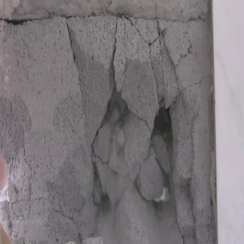 Percussion drill pinching wall Stock Footage 69282640