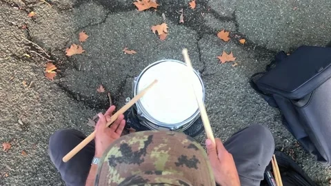 Percussion Drum Musicians Performing in the Park Stock Footage 251641753
