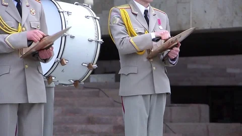 Percussion instruments in the orchestra. Video stock 76316078