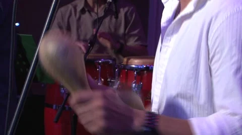 Percussion instruments salsa music Stock Footage 46417341
