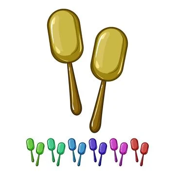 Percussion maracas cartoon vector graphic Stock Illustration