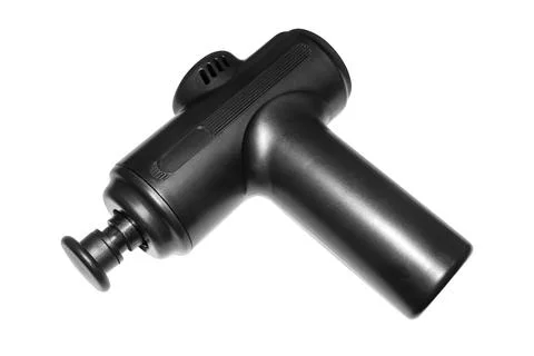 Percussion massager gun on a white background. Stock Photos