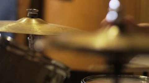 Percussionist Playing Cymbal Stock Footage 72158981