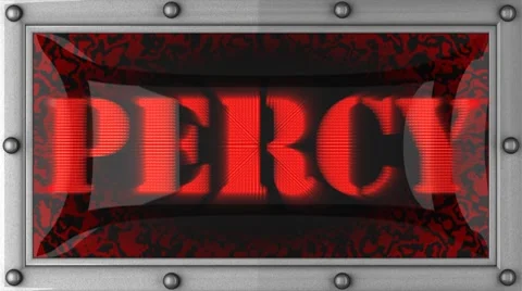 Percy on led Stock Footage 8751713