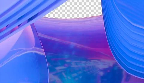 Perfect 3d render of abstract iridescent glass background made with 3d softwa Stock Illustration