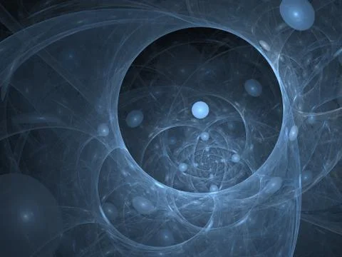 Perfect abstract digital blue background. Vortextunnel, 3d illustration Illustration