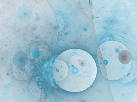 Perfect abstract digital blue background. Composition of bubbles and circles Stock Illustration