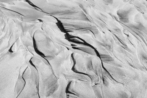 Perfect abstract pattern of sea sand formed after the tide Foto stock