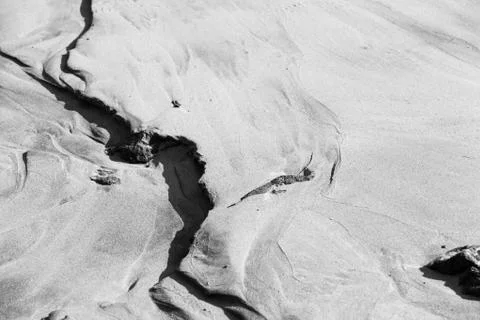 Perfect abstract pattern of sea sand formed after the tide Foto stock