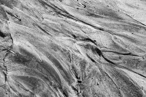 Perfect abstract pattern of sea sand formed after the tide Foto stock