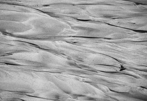 Perfect abstract pattern of sea sand formed after the tide Foto stock