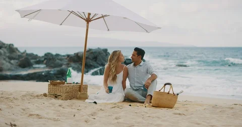 The perfect beach picnic Stock Footage 116262209