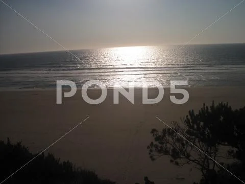 Perfect beach sunset Stock Photos
