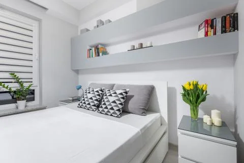 Perfect bedroom for two Stock Photos