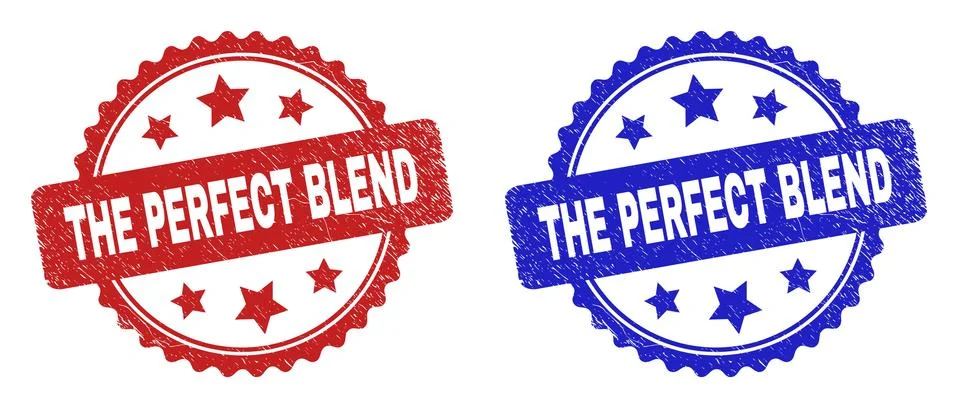 THE PERFECT BLEND Rosette Watermarks Using Corroded Style Stock Illustration