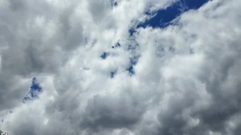 Perfect blue and cloudy sky Stock Footage 319805989