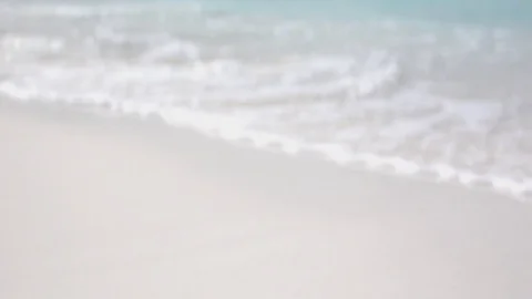 Perfect blue beach with white sand Stock Footage 80380365
