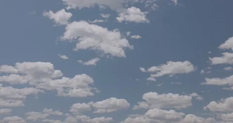 Perfect Blue Sky with Puffy White Clouds Non Graded C Log 3 35mm 스톡 동영상 154272785
