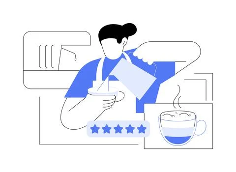 Perfect cappuccino isolated cartoon vector illustrations. Ilustración de archivo