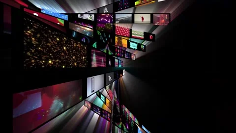 Perfect christmas spin on black background. Collage of many holiday videos Stock Footage 280211502