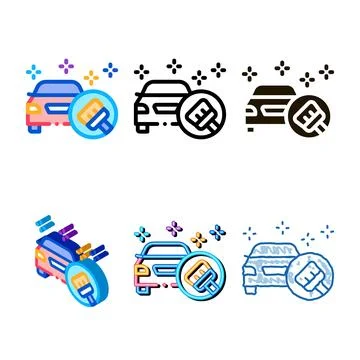 Perfect cleaning machine icon vector edition outline Illustrazione stock