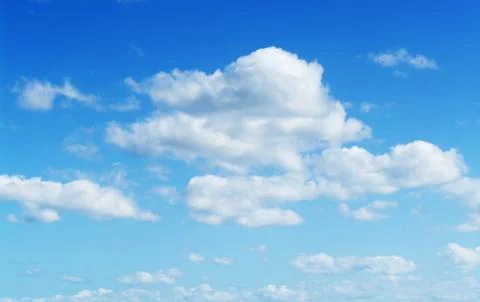 Perfect cloudy blue sky Stock Photos