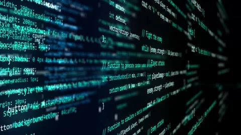 Perfect coding animation shows software language c++. Modern digital Stock Footage 269843361