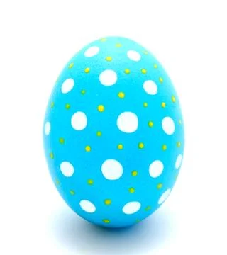 Perfect colorful handmade easter egg isolated Stock Photos