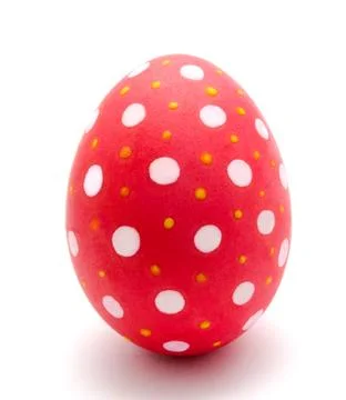 Perfect colorful handmade easter egg isolated Stock Photos