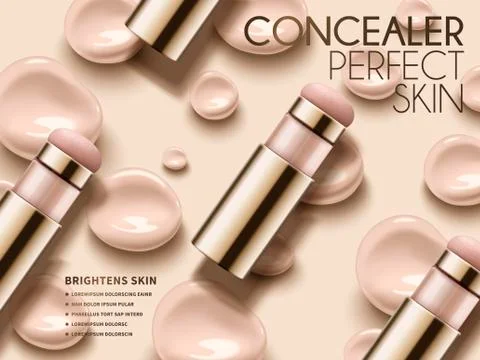 Perfect concealer ads Stock Illustration