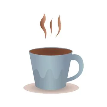 Perfect cup of coffee with steam. Vector illustration Stock Illustration