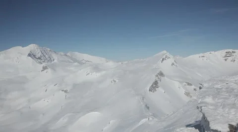Perfect day in mountains in winter Stock Footage 46148014