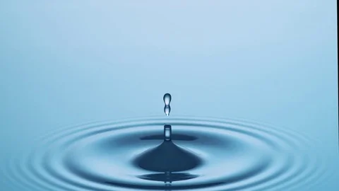 Perfect Drop of Water in Slow Motion Stock Footage 83822930