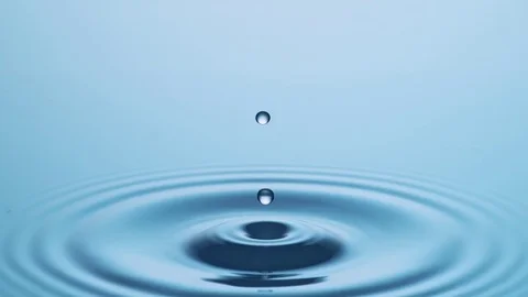 Perfect Drop of Water in Slow Motion Stock Footage 83824016