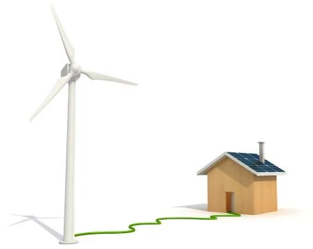 Perfect eco house Stock Illustration