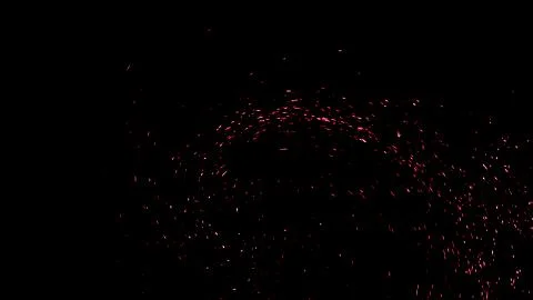 Perfect fire particles embers texture. Abstract flying sparkle overlays on ba Stock Illustration