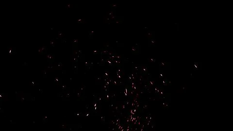 Perfect fire particles embers texture. Abstract flying sparkle overlays on ba Stock Illustration
