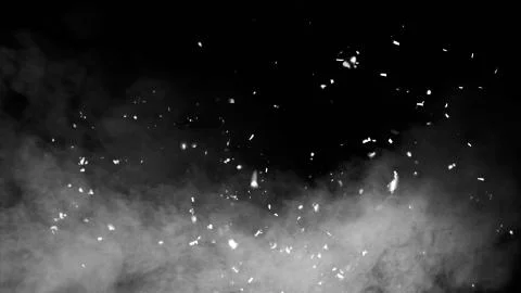Perfect fire particles embers texture. Abstract flying sparkle overlays on ba Stock Illustration