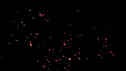 Perfect fire particles embers texture. Abstract flying sparkle overlays on ba Stock Illustration