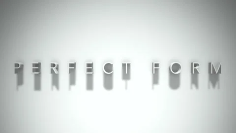 Perfect form 3D title animation with shadows on a white background 動画素材 298005668