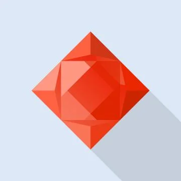 Perfect garnet icon, flat style Illustrazione stock
