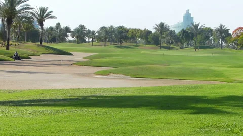 Perfect golf resort in Dubai Stock Footage 46893579